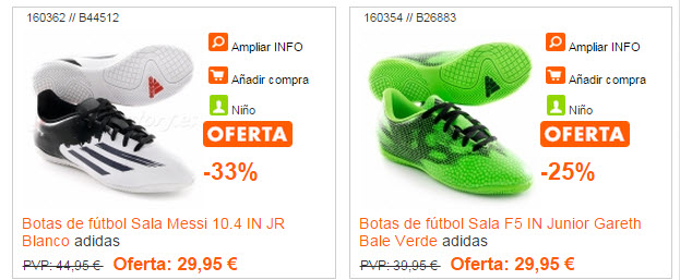 botas de futbol sala para niños 2015