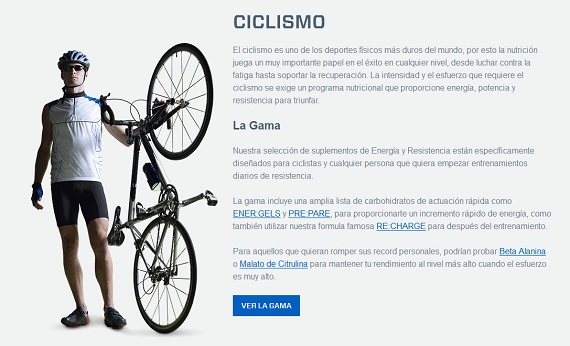 SUPLEMENTOS DEPORTIVOS CICLISMO