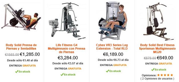 máquinas de gimnasio para piernas