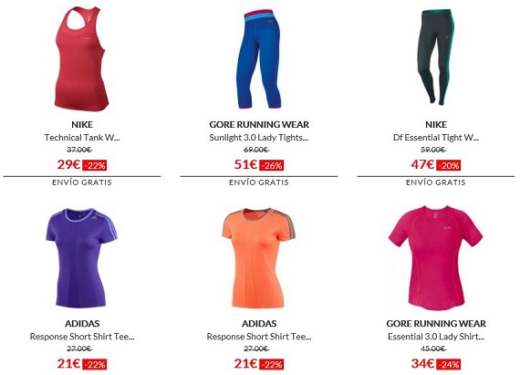 rebajas Modalia ropa deportiva