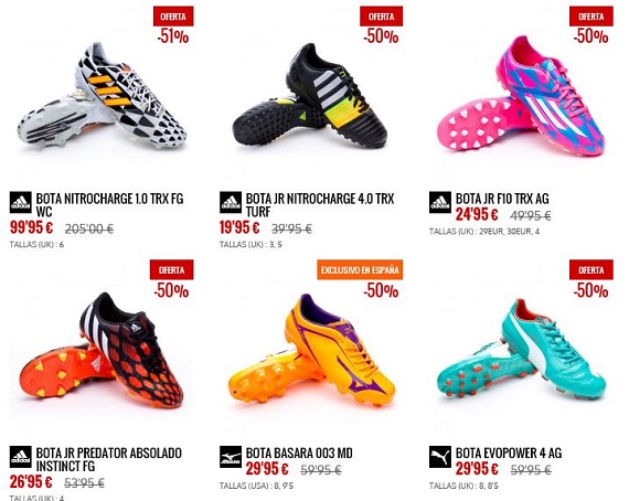 rebajas soloporteros zapatillas fútbol