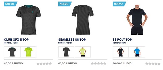 asics camisetas técnicas