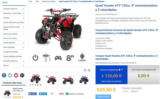 quads para adultos 125 cc