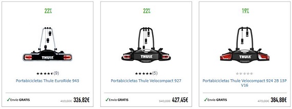 portabicis thule y towcar