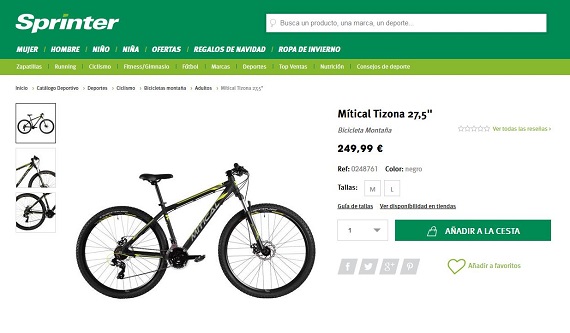 sport zone bicicletas